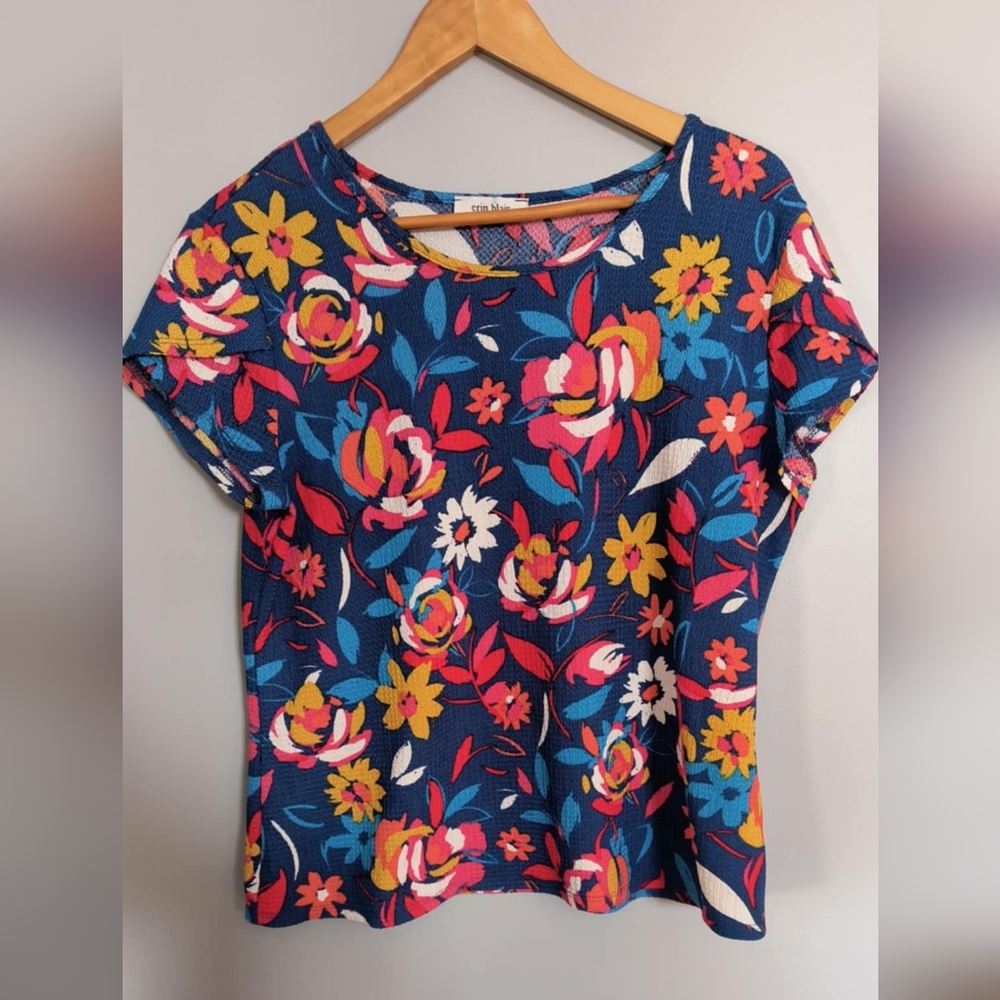 Erin Blair Floral Print Women's Top‎ Medium